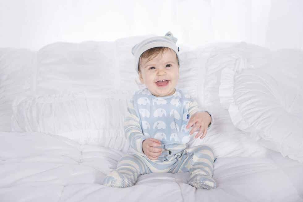 Essentials Boys Bamboo Double Knot Hat, Pond Stripe - Image 4