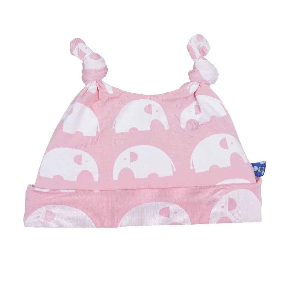 Essentials Girls Bamboo Double Knot Hat, Lotus Elephant - Image 8